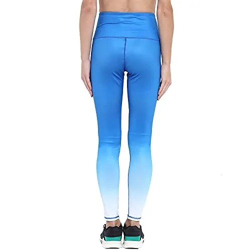 CHKOKKO Women Yoga Track Pants Stretchable Gym Sports Tights Sky Blue Small