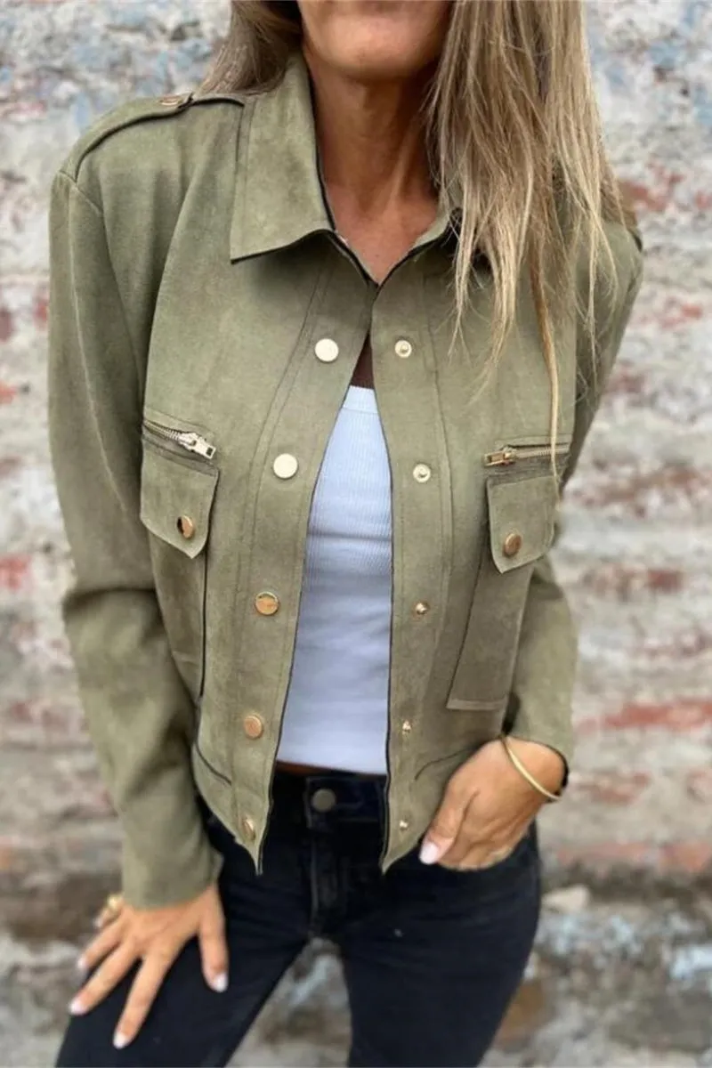 Chouyatou Womens Cropped Suede Leather Jacket Fashion Motorcycle Bomber Jackets Fall Winter Coats for Women 2025