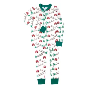 CHRISTMAS AT THE FARM BOY'S 2 PC PAJAMA SET