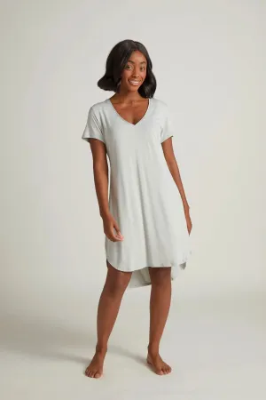 Claire short sleeve nightgown - Earl Grey