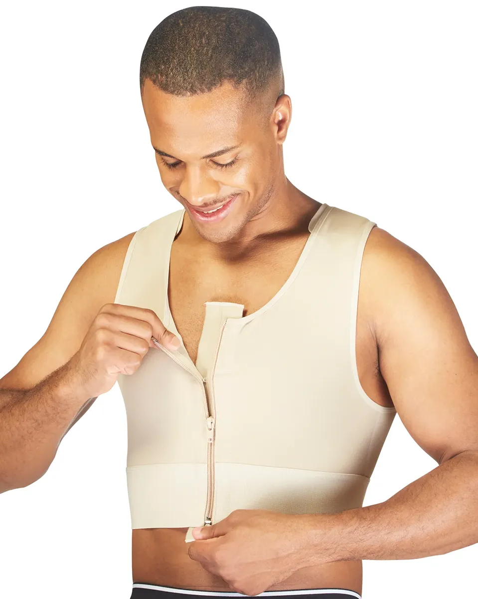 Clearpoint Medical Men’s Shapewear Zippered Short Vest - 784