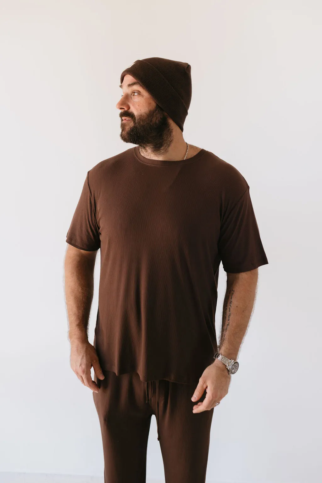 Coffee Bean | Men's Bamboo Short Sleeve Pajamas