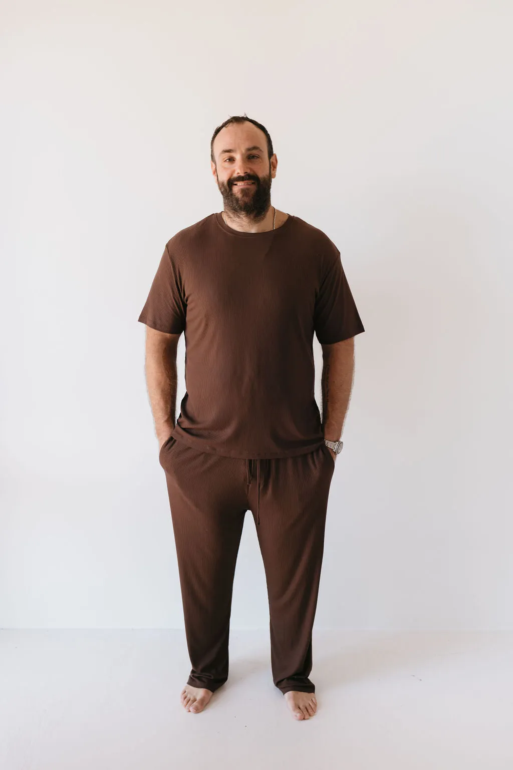 Coffee Bean | Men's Bamboo Short Sleeve Pajamas