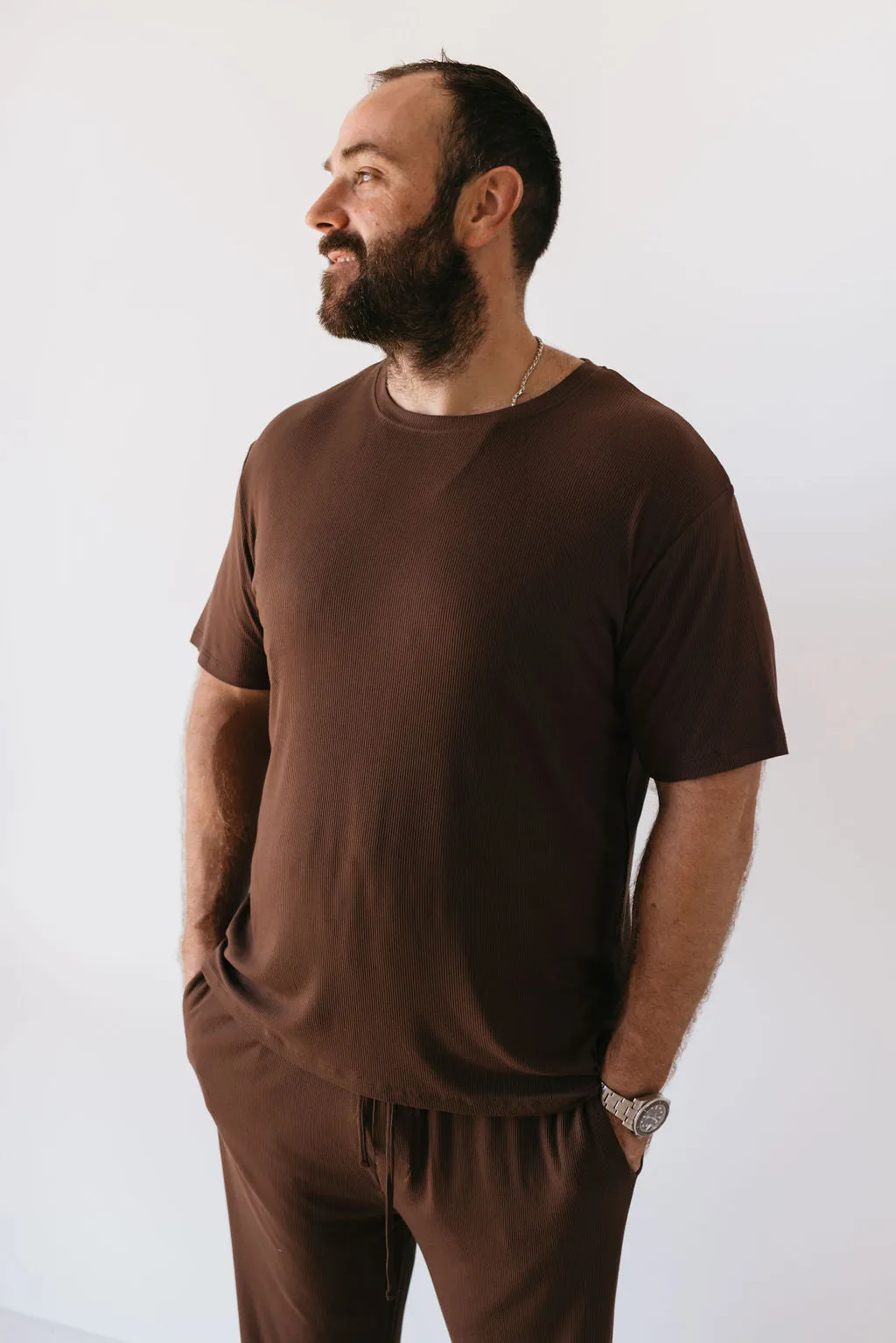 Coffee Bean | Men's Bamboo Short Sleeve Pajamas