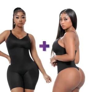 Comfy Tummy Control Shapewear Bodysuit Mid Thigh With Built-In Bra | Daily Use   Tummy Control Bodysuit Shapewear Thong With Built-In Bra | Daily Use | Pack Exclusivo