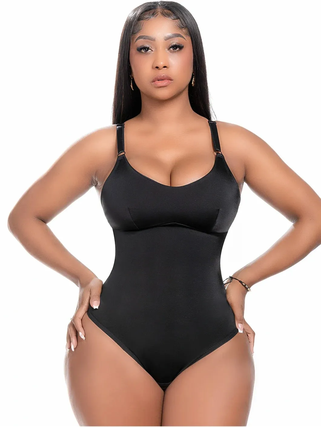 Comfy Tummy Control Shapewear Thong Bodysuit With Built-In Bra | Daily Use