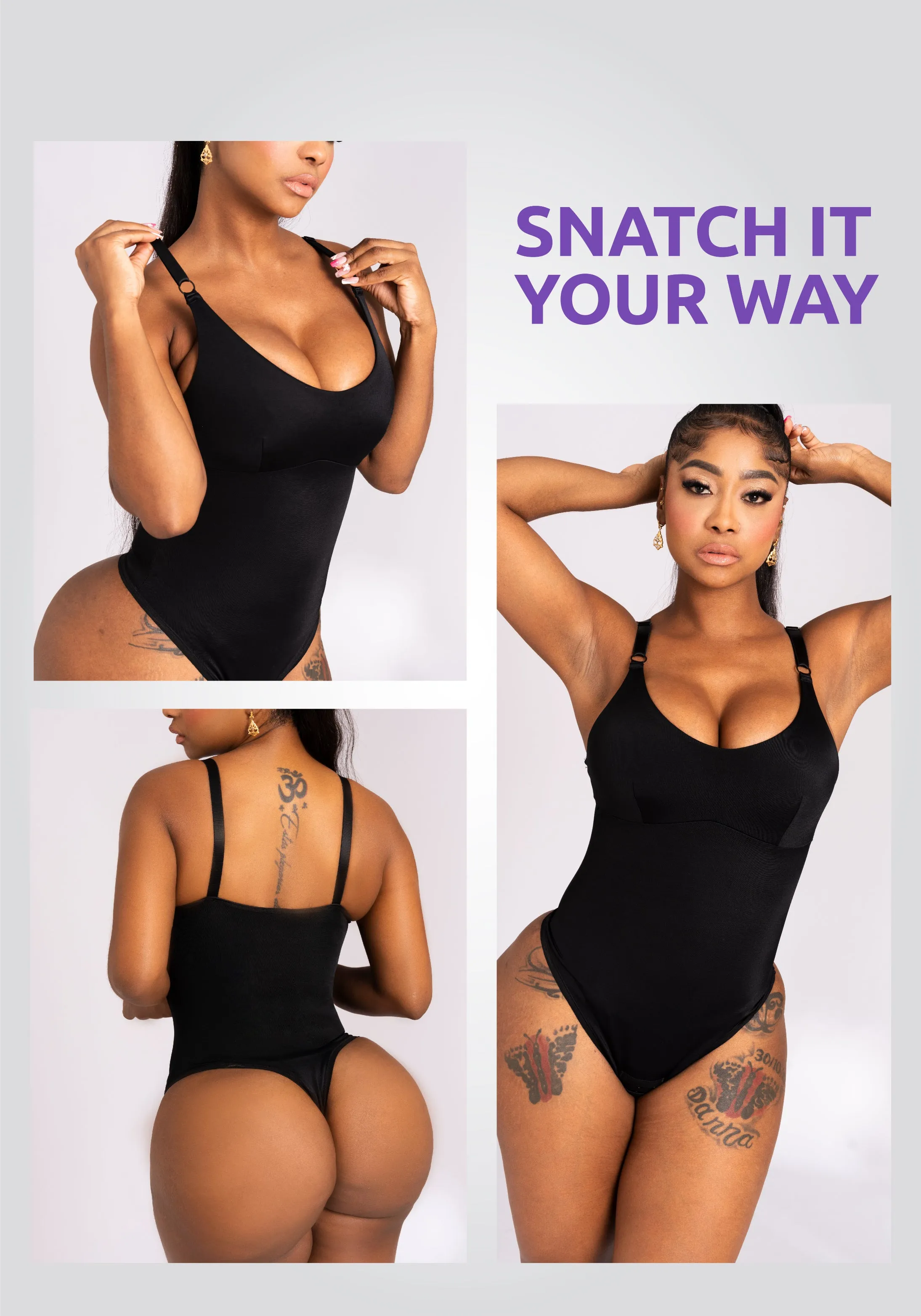 Comfy Tummy Control Shapewear Thong Bodysuit With Built-In Bra | Daily Use