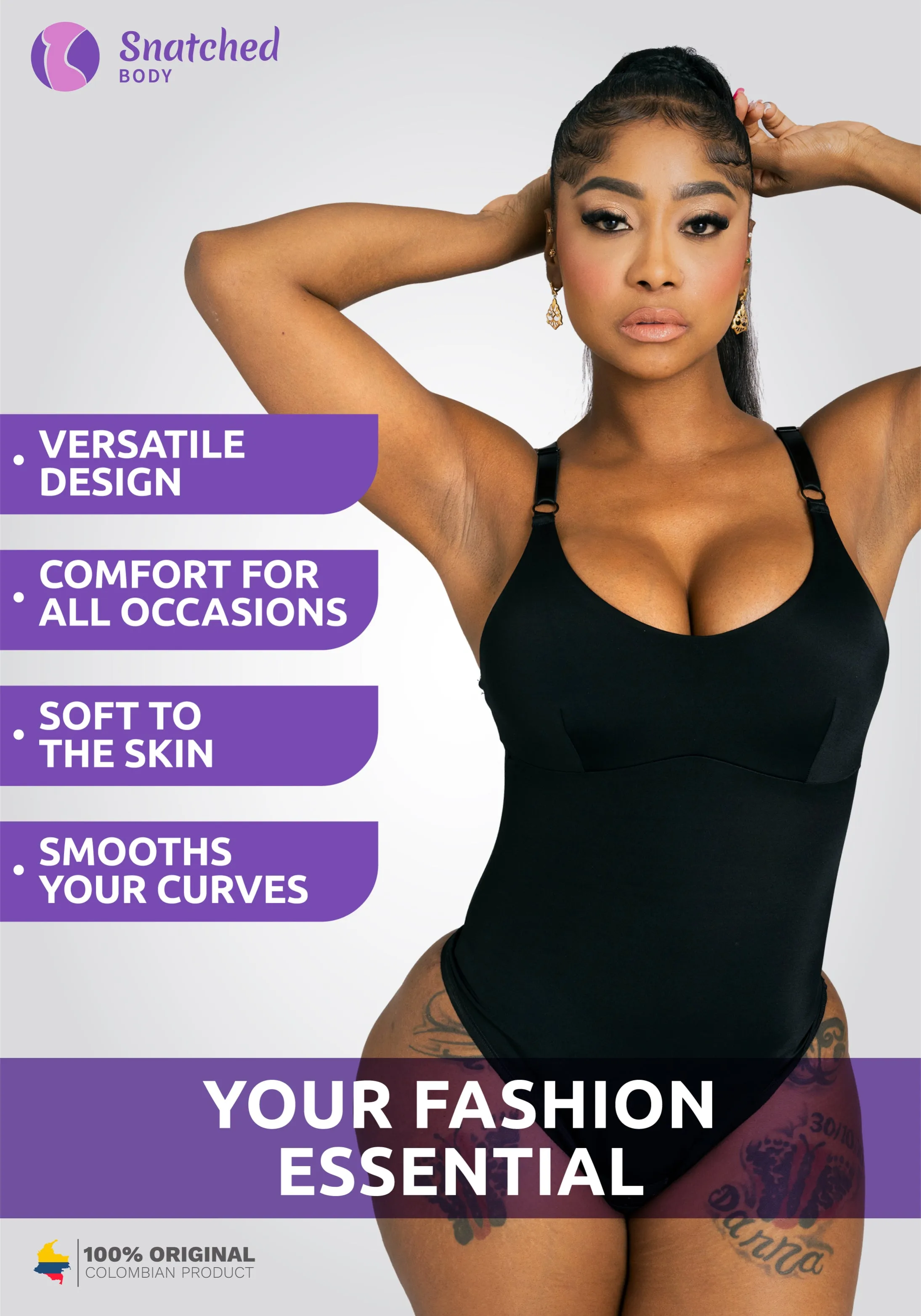 Comfy Tummy Control Shapewear Thong Bodysuit With Built-In Bra | Daily Use
