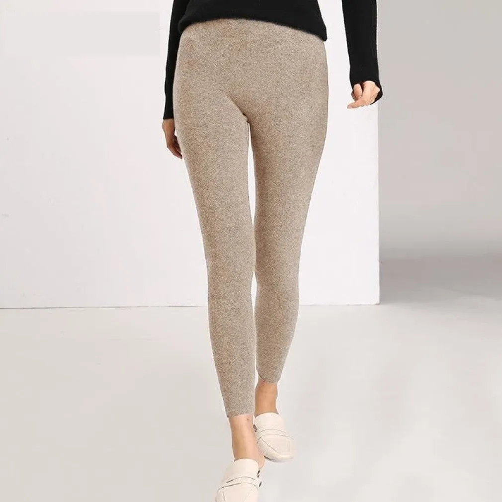 ContiNent 33 Autumn Winter Women Leggings Solid Casual Slim Pants Trousers High Waist Sportwear Ladies Ankle Length Leggings