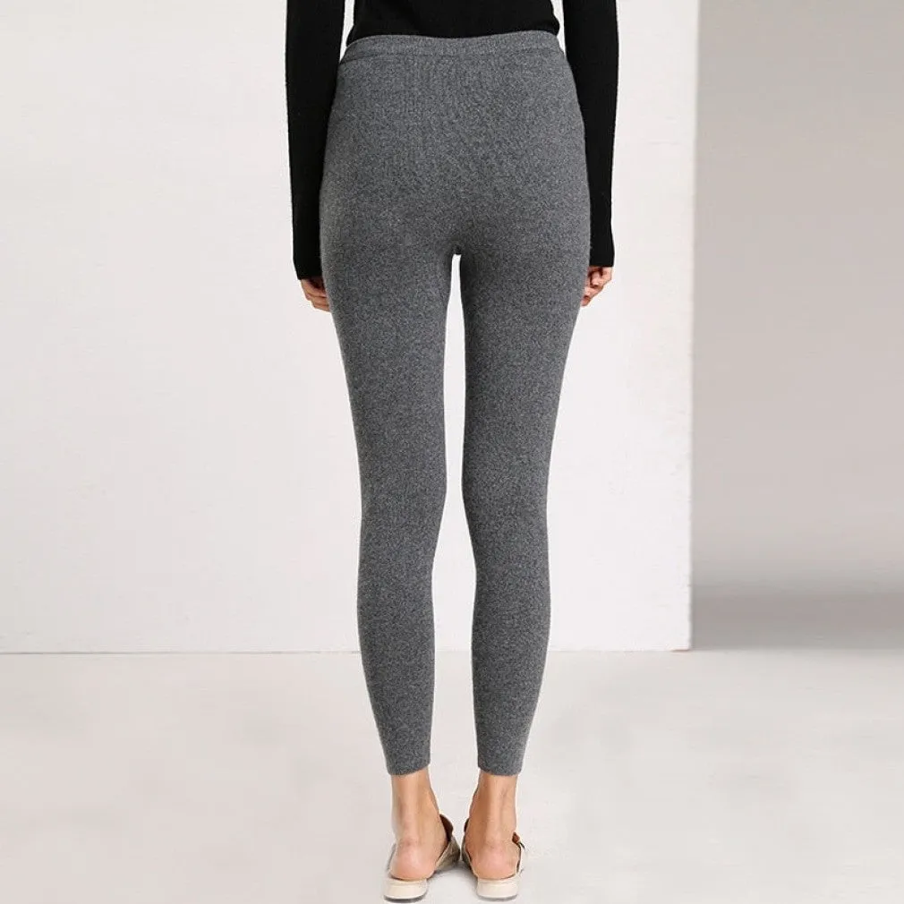 ContiNent 33 Autumn Winter Women Leggings Solid Casual Slim Pants Trousers High Waist Sportwear Ladies Ankle Length Leggings