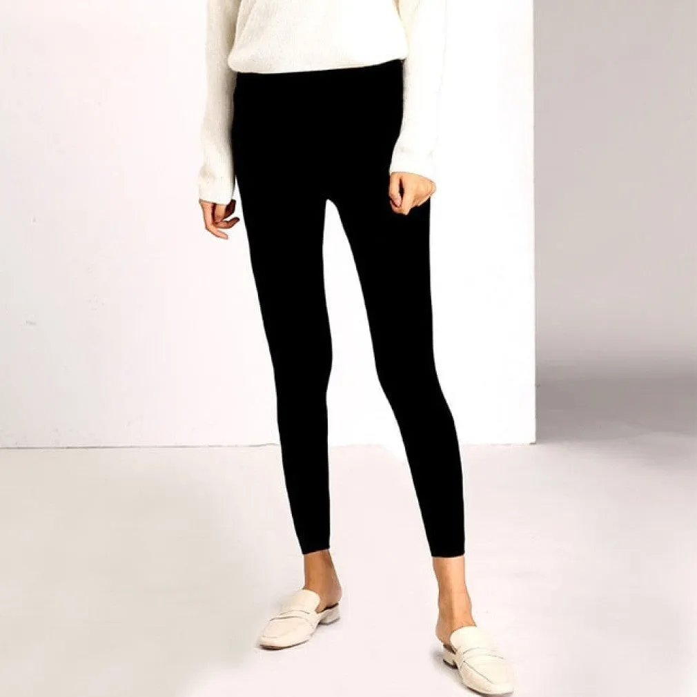 ContiNent 33 Autumn Winter Women Leggings Solid Casual Slim Pants Trousers High Waist Sportwear Ladies Ankle Length Leggings