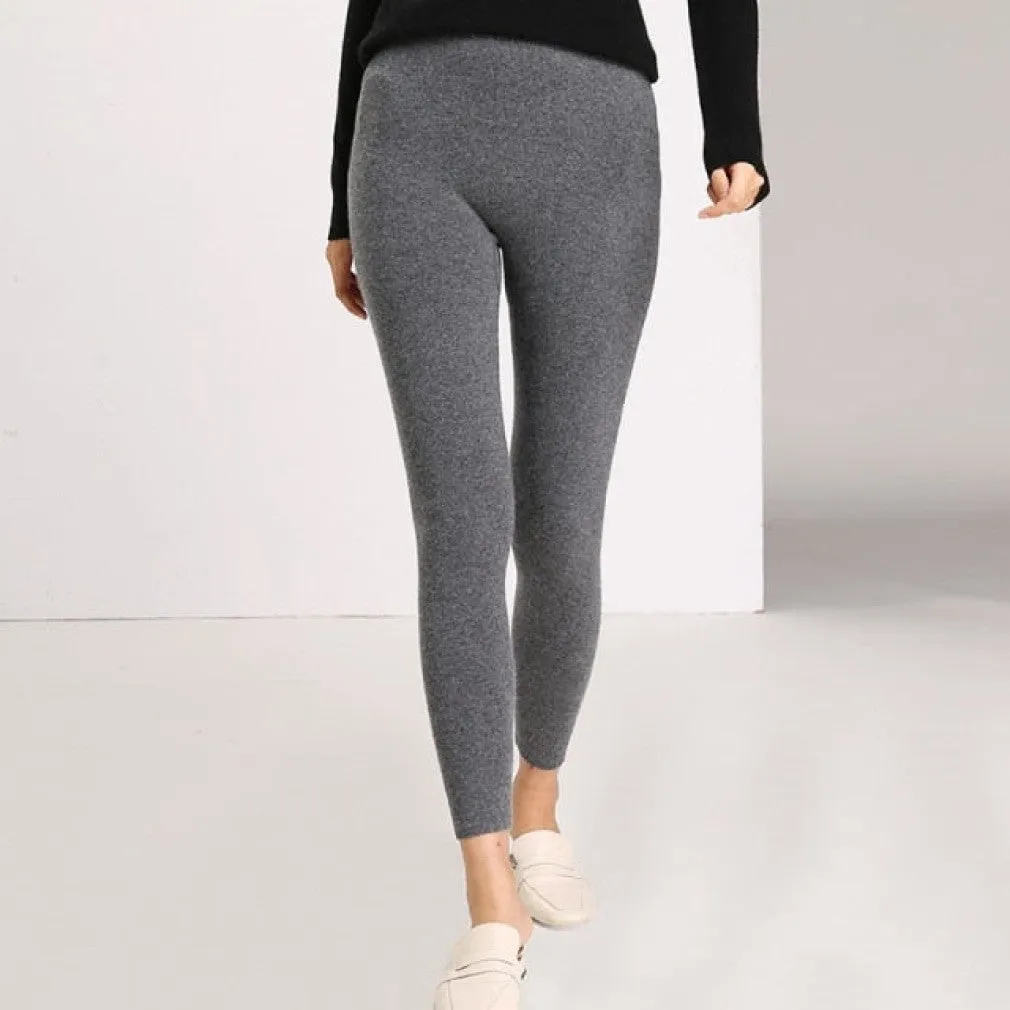 ContiNent 33 Autumn Winter Women Leggings Solid Casual Slim Pants Trousers High Waist Sportwear Ladies Ankle Length Leggings