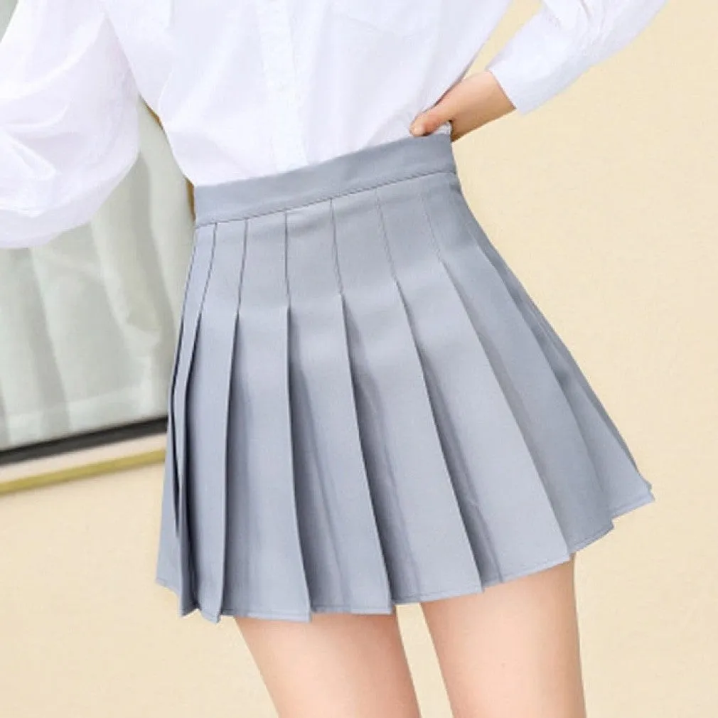 ContiNent 33 Y2k Summer Korean Fashion Short Women Skirt Casual Slim Elastic High-Waisted Striped Harajuku Pleated Plaid A-Line Mini Skirts