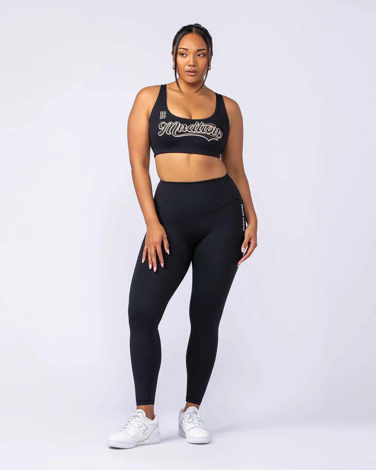 Core Pocket Ankle Length Leggings - Black