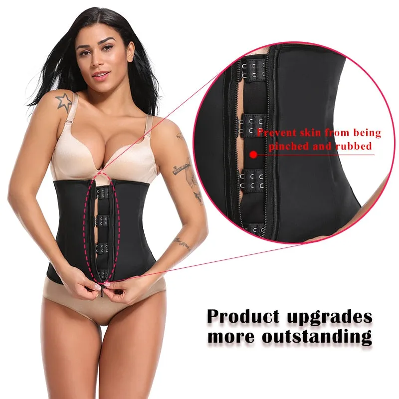 Corset Body Shaper Latex Waist Trainer Zipper