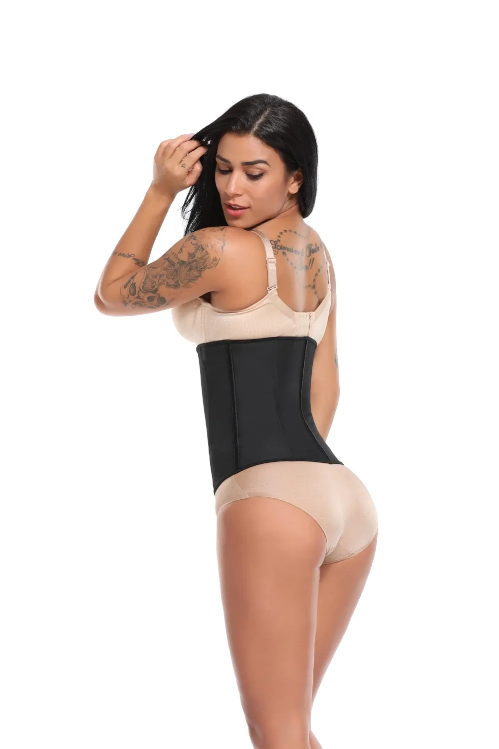 Corset Body Shaper Latex Waist Trainer Zipper