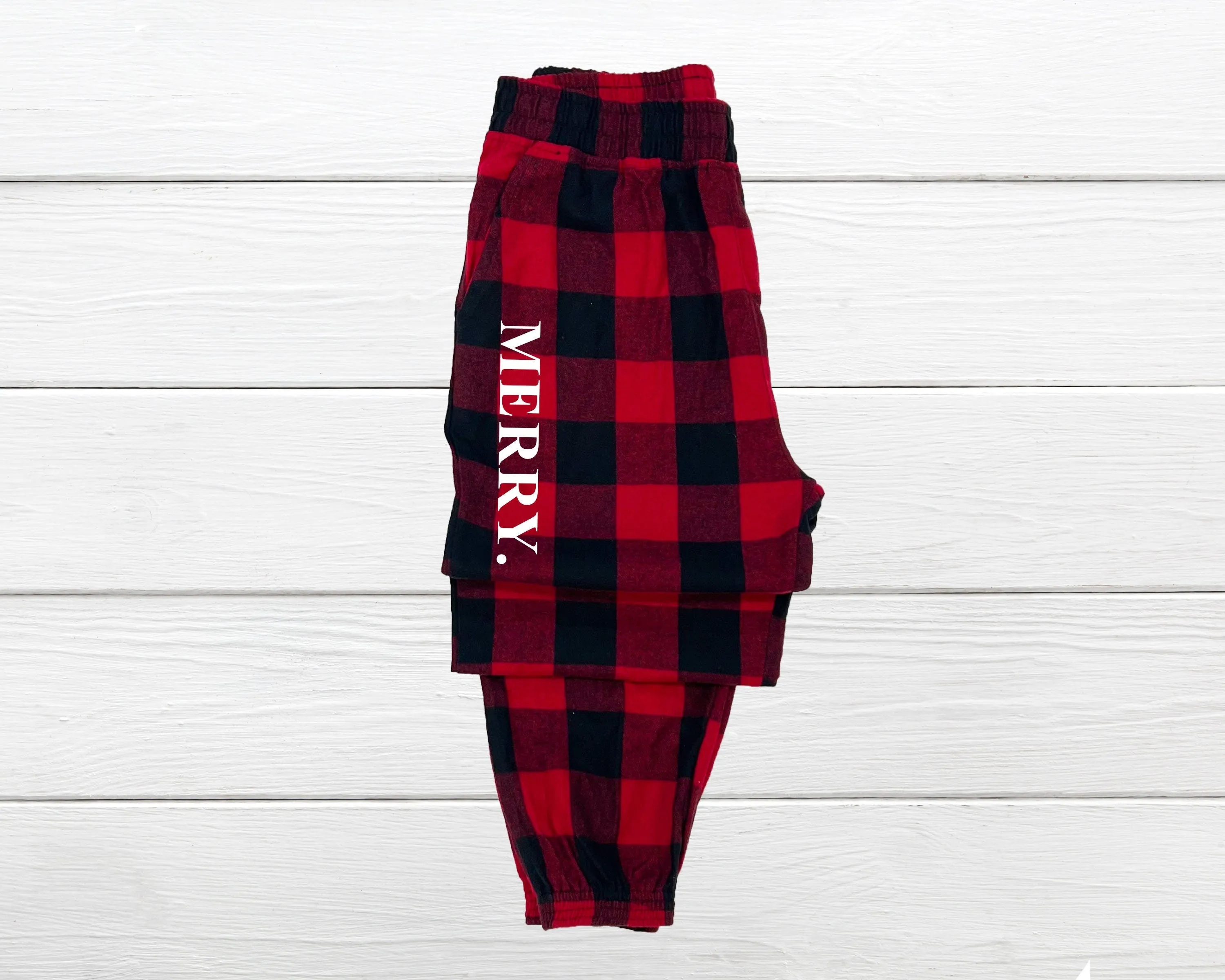 Cozy Custom Christmas Buffalo Plaid Joggers
