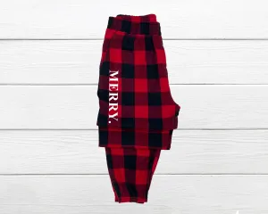Cozy Custom Christmas Buffalo Plaid Joggers
