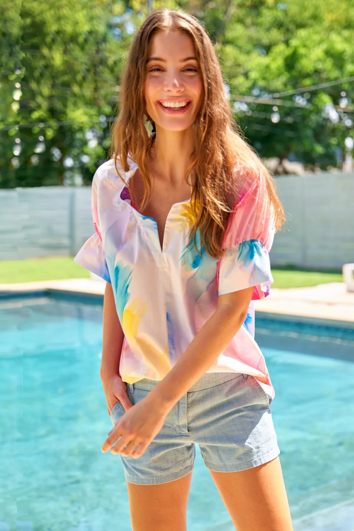 Crosby Shirt Abstract Watercolor Print