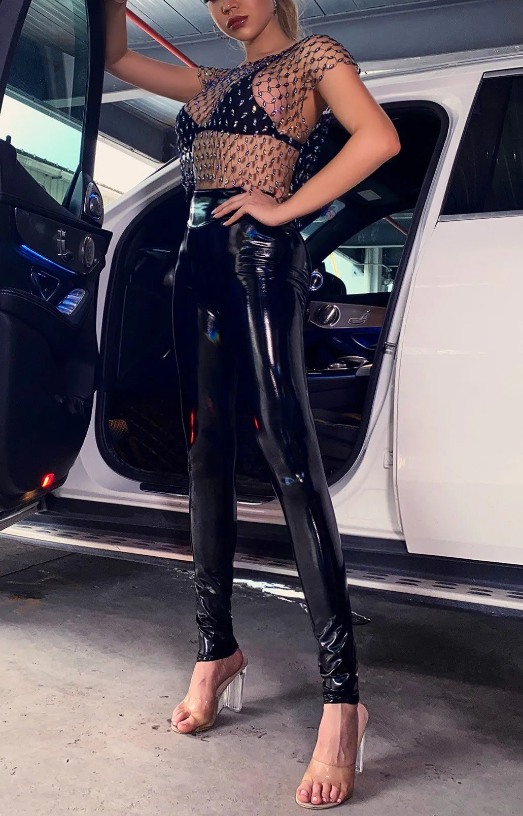 Crystal Mesh Top