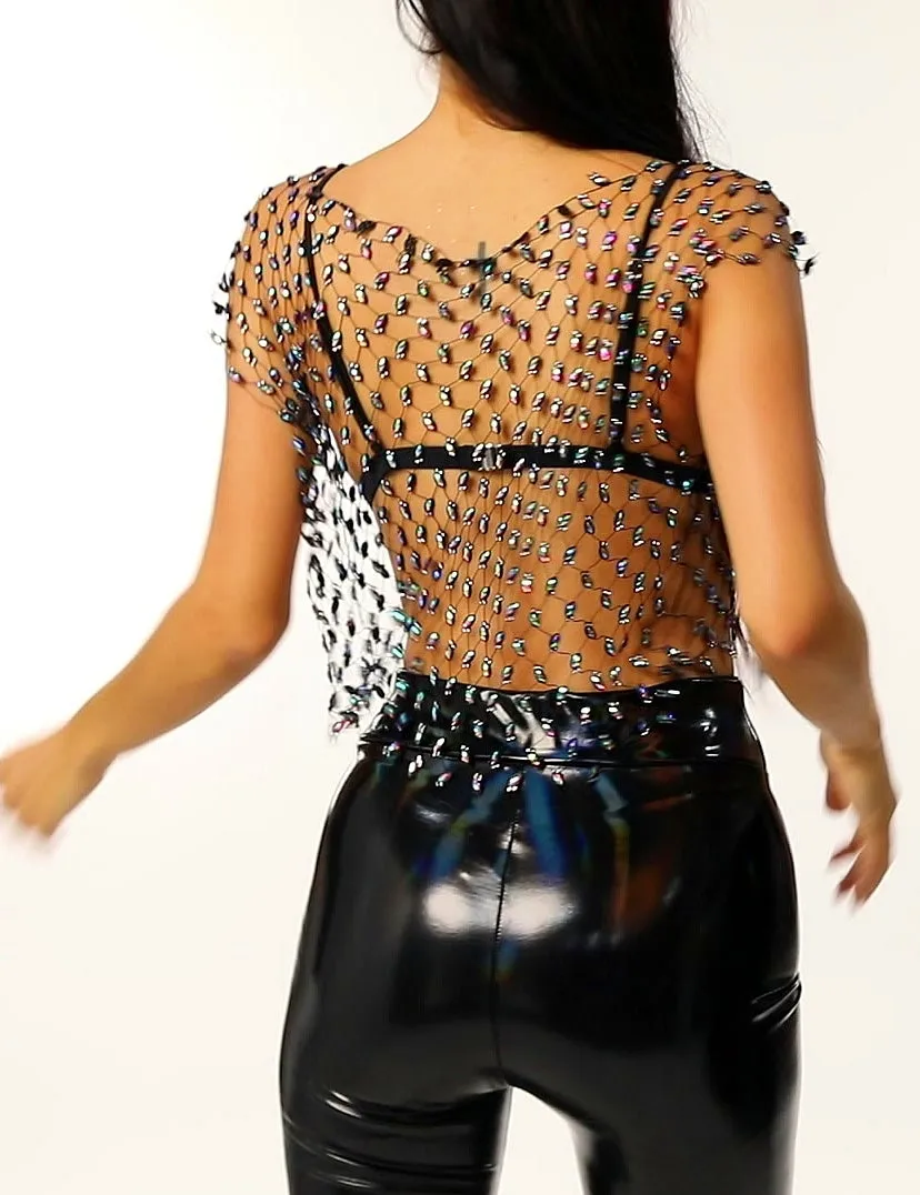 Crystal Mesh Top