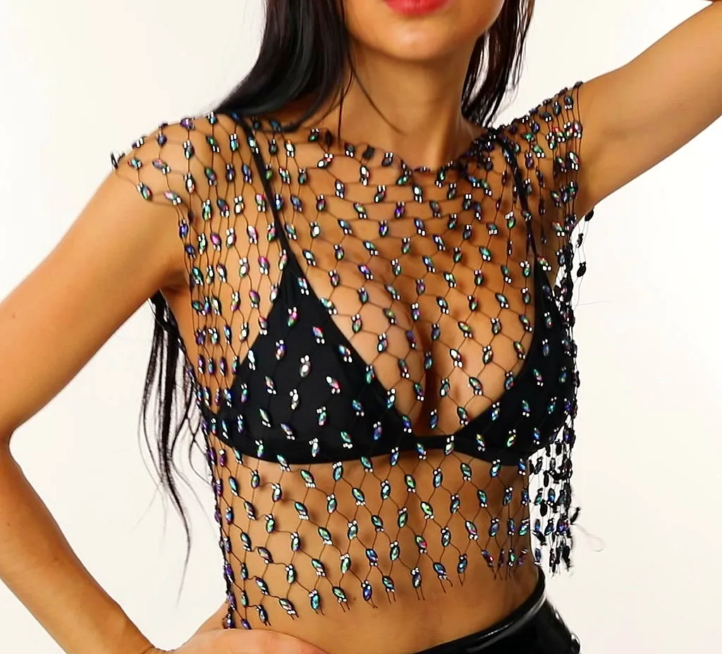 Crystal Mesh Top