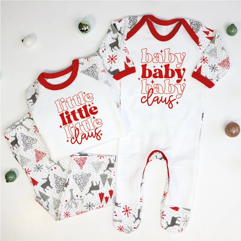 Daddy Claus Mama Claus Little Claus Baby Claus Christmas Pyjamas