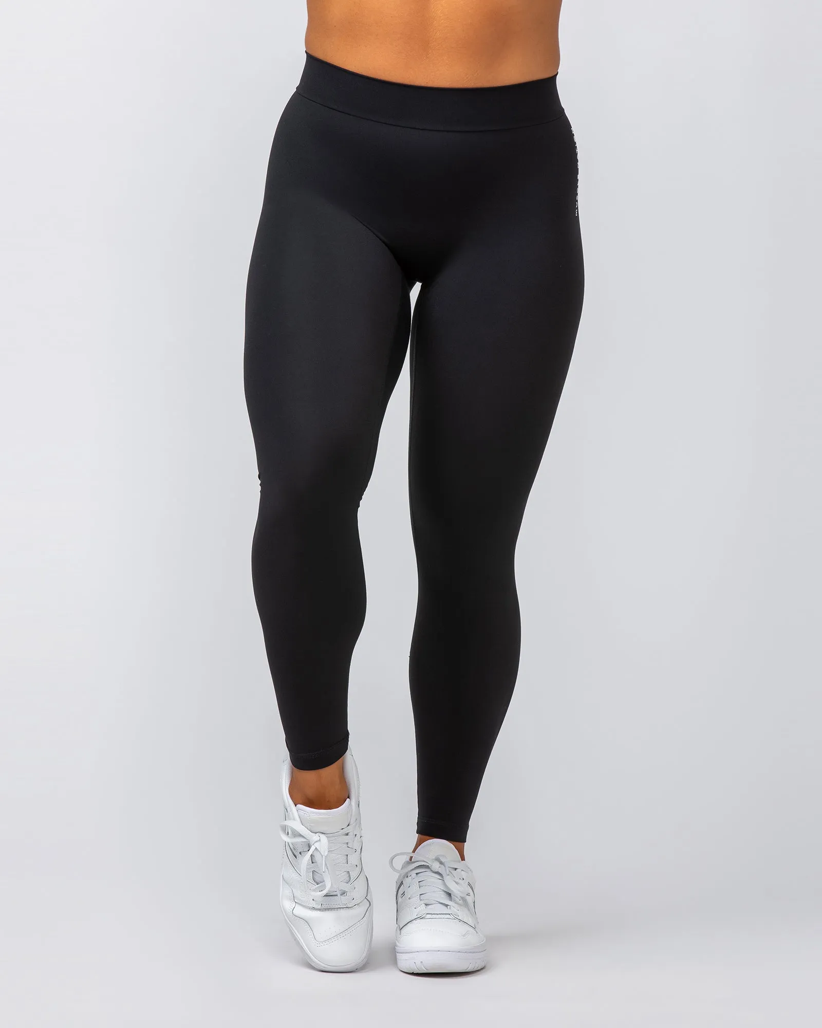 Deep Scrunch Ankle Length Leggings - Black