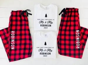 Engagement Christmas Custom Photoshoot Pajamas