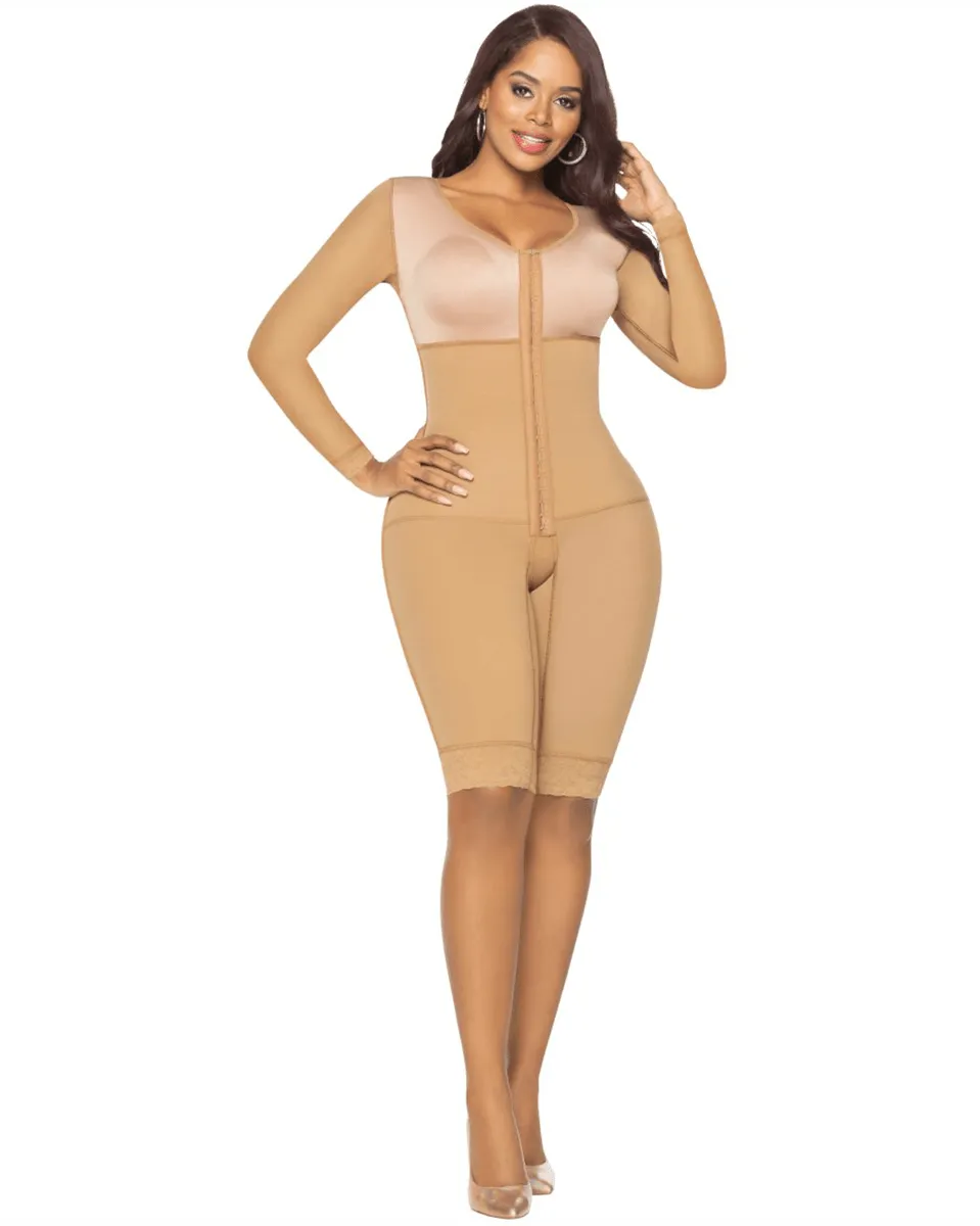 Equilibrium Post Op Shapewear With Sleeves And Bra Bodysuit