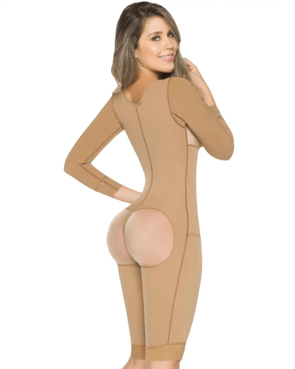 Equilibrium Post Op Shapewear With Sleeves And Bra Bodysuit