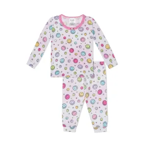 esme- Long Sleeve Pajama Set (Happy Pink)