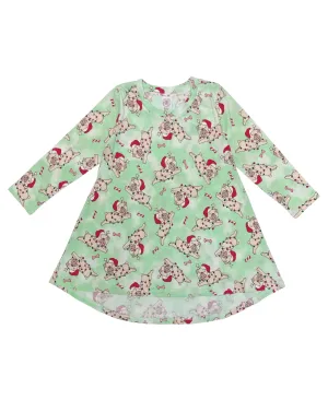 Esme- XMAS Pug Long Sleeve Dress