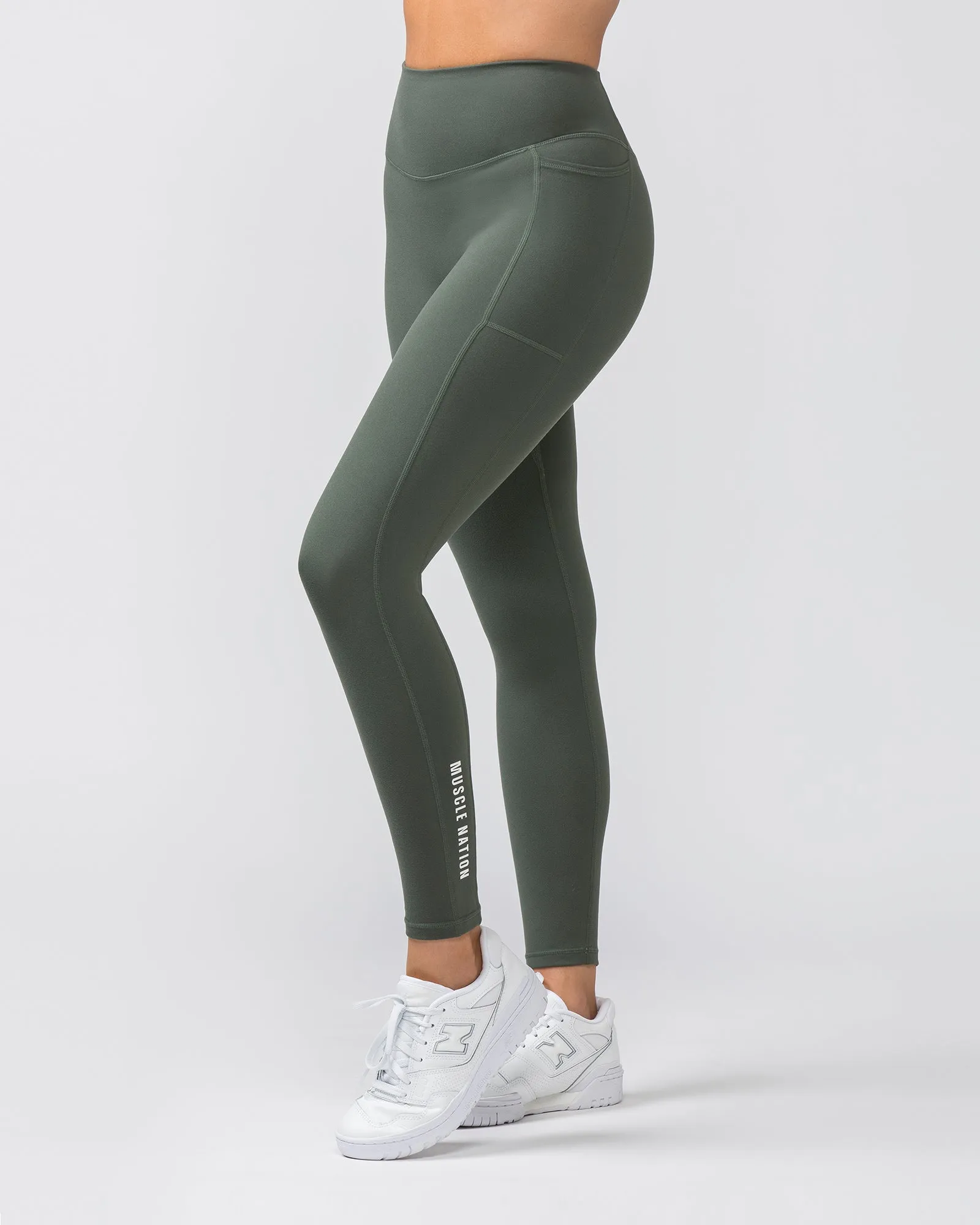 Everyday Pocket Ankle Length Leggings - Eucalyptus