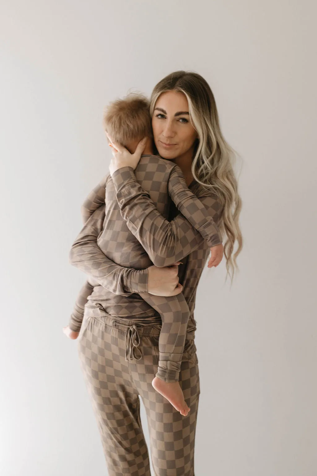 Faded Brown Checkerboard | Women's Bamboo Pajamas