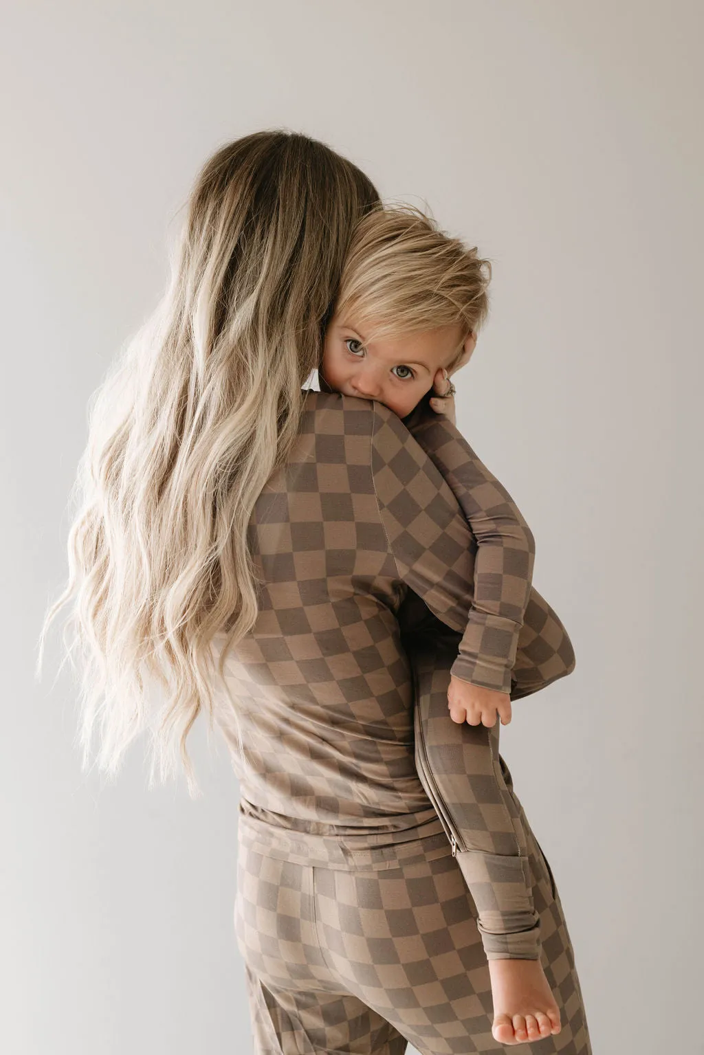 Faded Brown Checkerboard | Women's Bamboo Pajamas