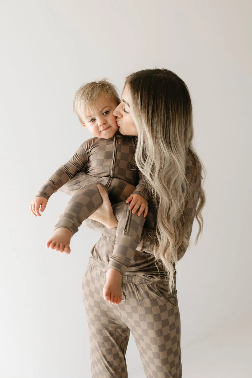 Faded Brown Checkerboard | Women's Bamboo Pajamas