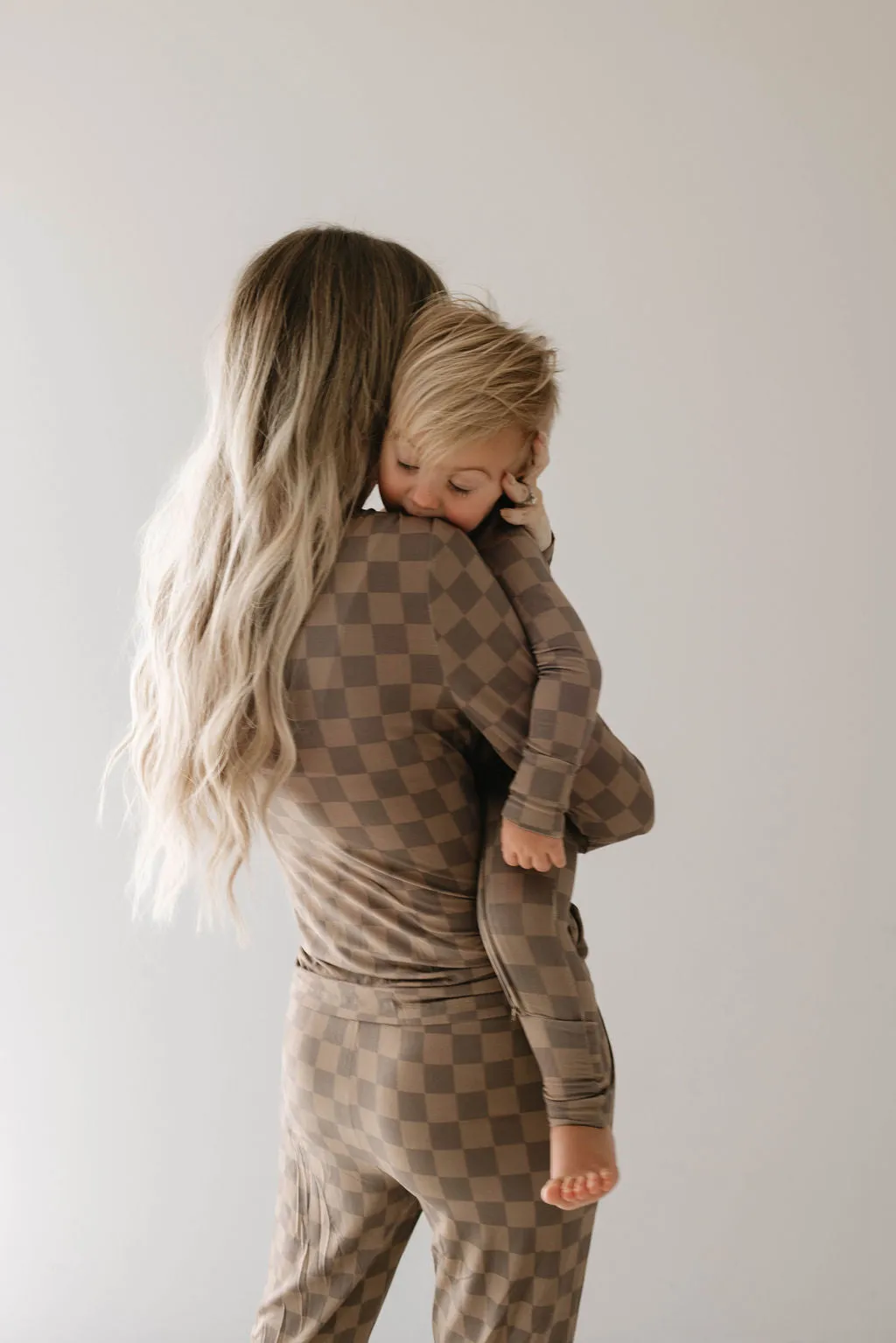 Faded Brown Checkerboard | Women's Bamboo Pajamas