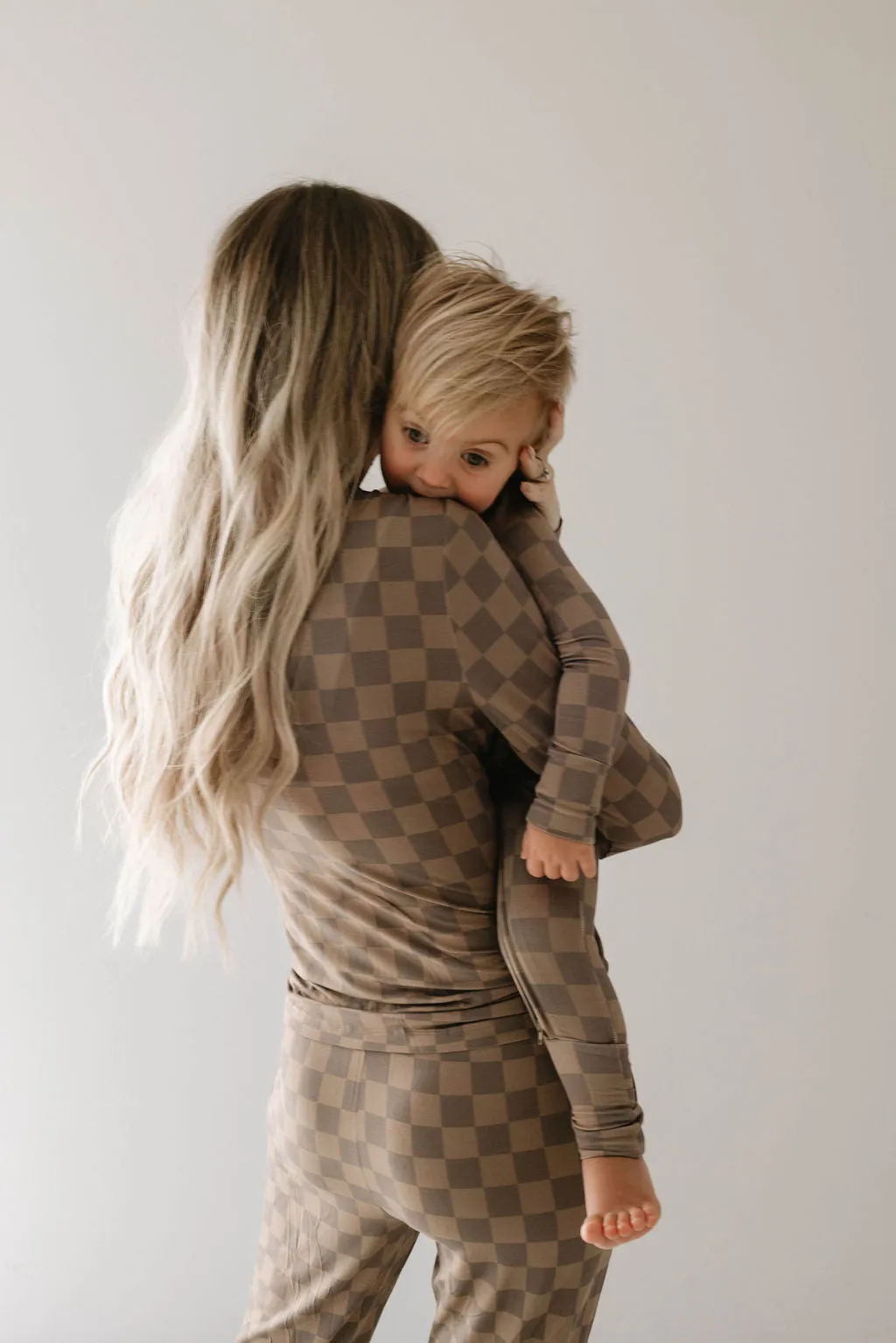 Faded Brown Checkerboard | Women's Bamboo Pajamas