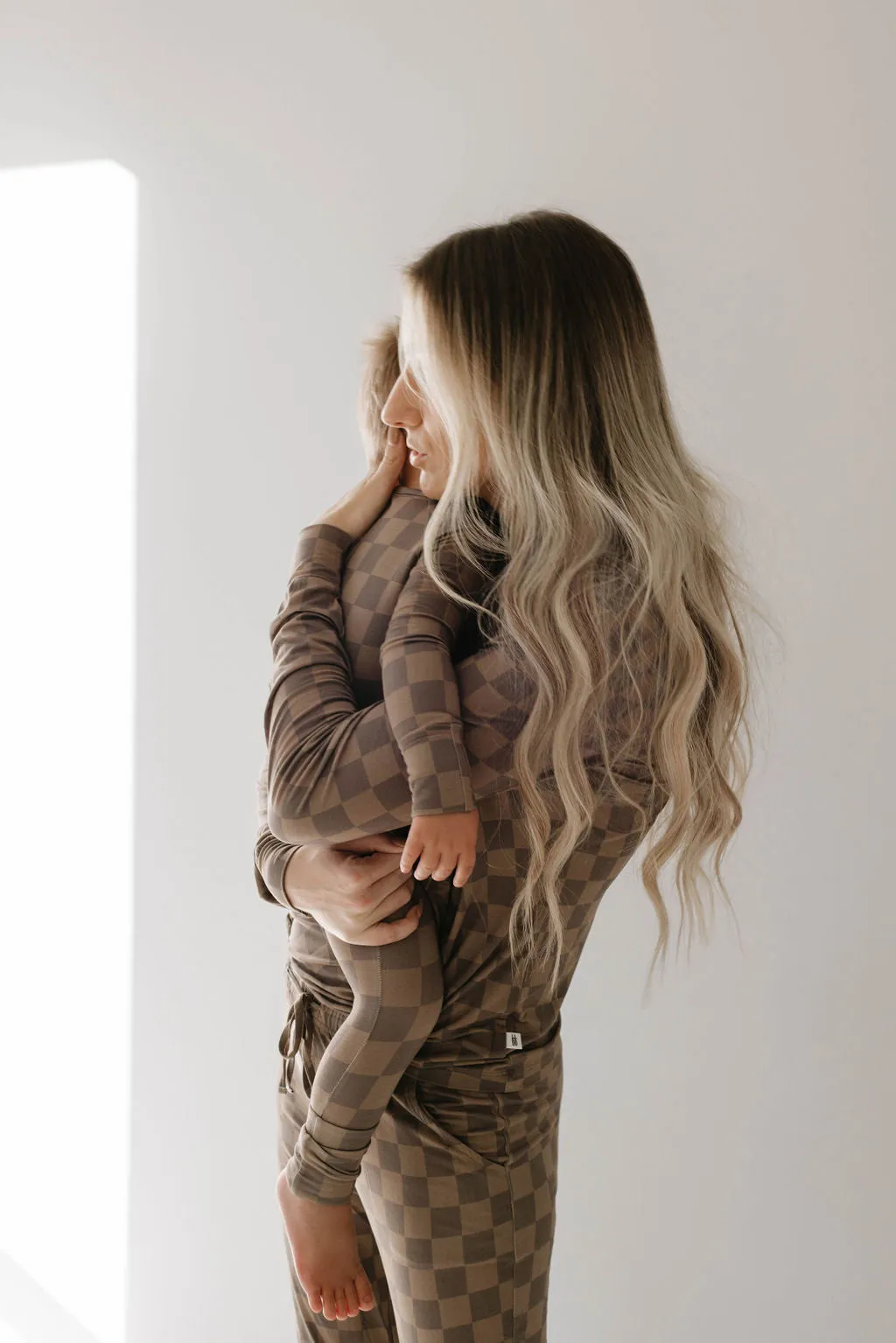 Faded Brown Checkerboard | Women's Bamboo Pajamas