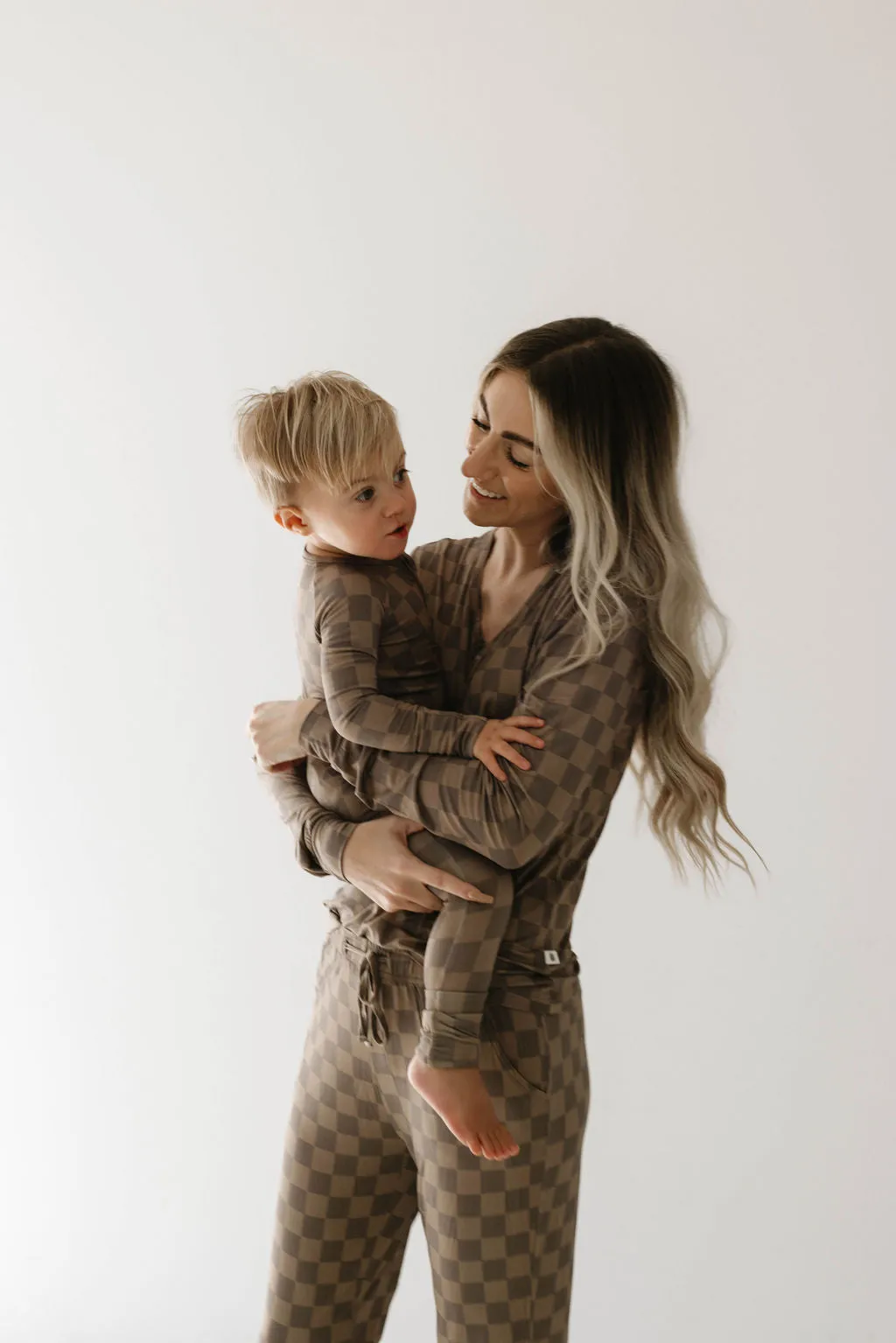 Faded Brown Checkerboard | Women's Bamboo Pajamas