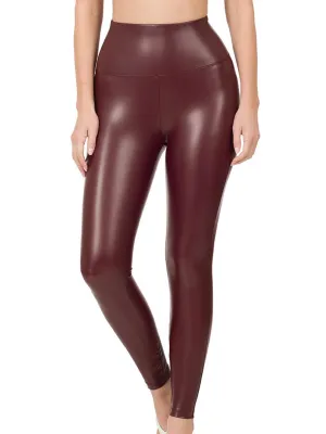 Fair Game Leather Leggings: Wine