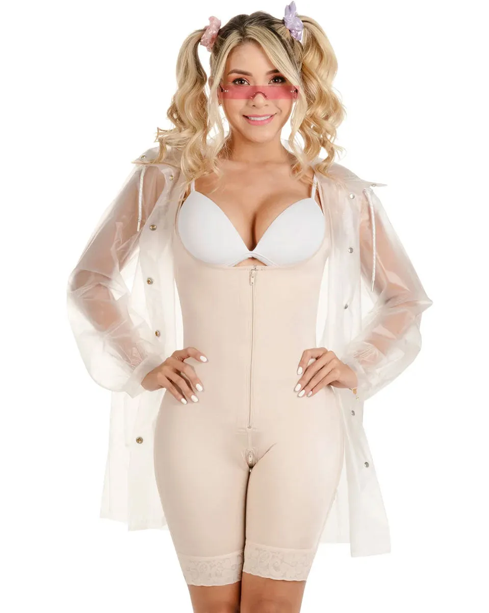 Fajas Sonryse Colombian Mid-Thigh Open Bust Shapewear Post Surgery and Daily Use