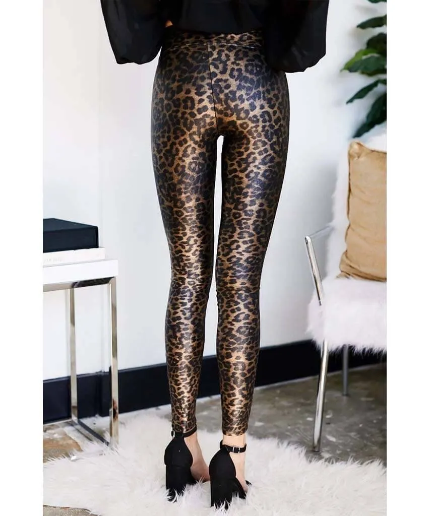 Faux Leather Legging Leopard