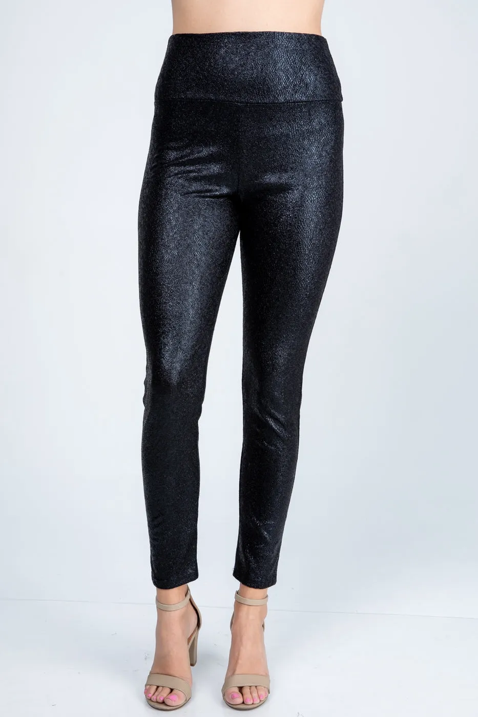 Faux Leather Sparkle Leggings