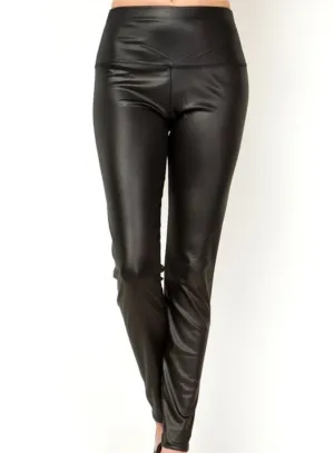 Faux Leather Yoga Style Plus Leggings