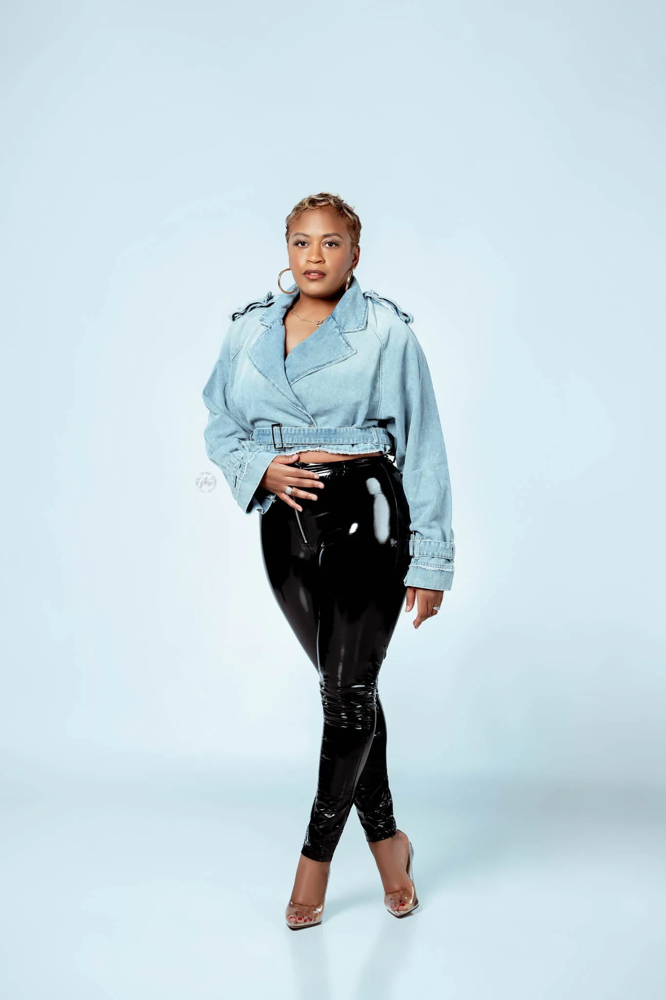 Faux Patent Leather Pants