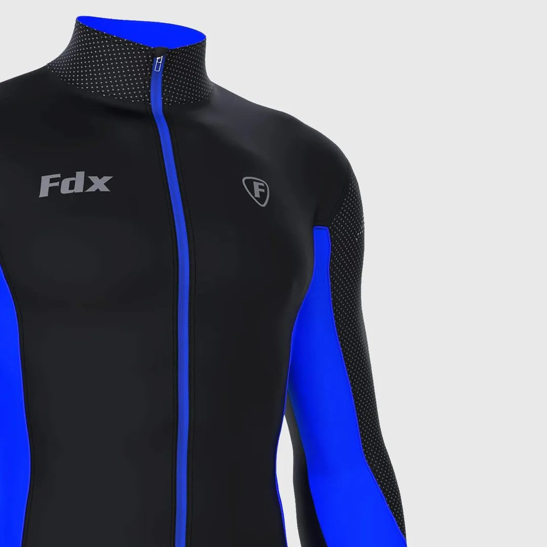 Fdx Thermodream Men's & Boy's Blue Thermal Roubaix Long Sleeve Cycling Jersey