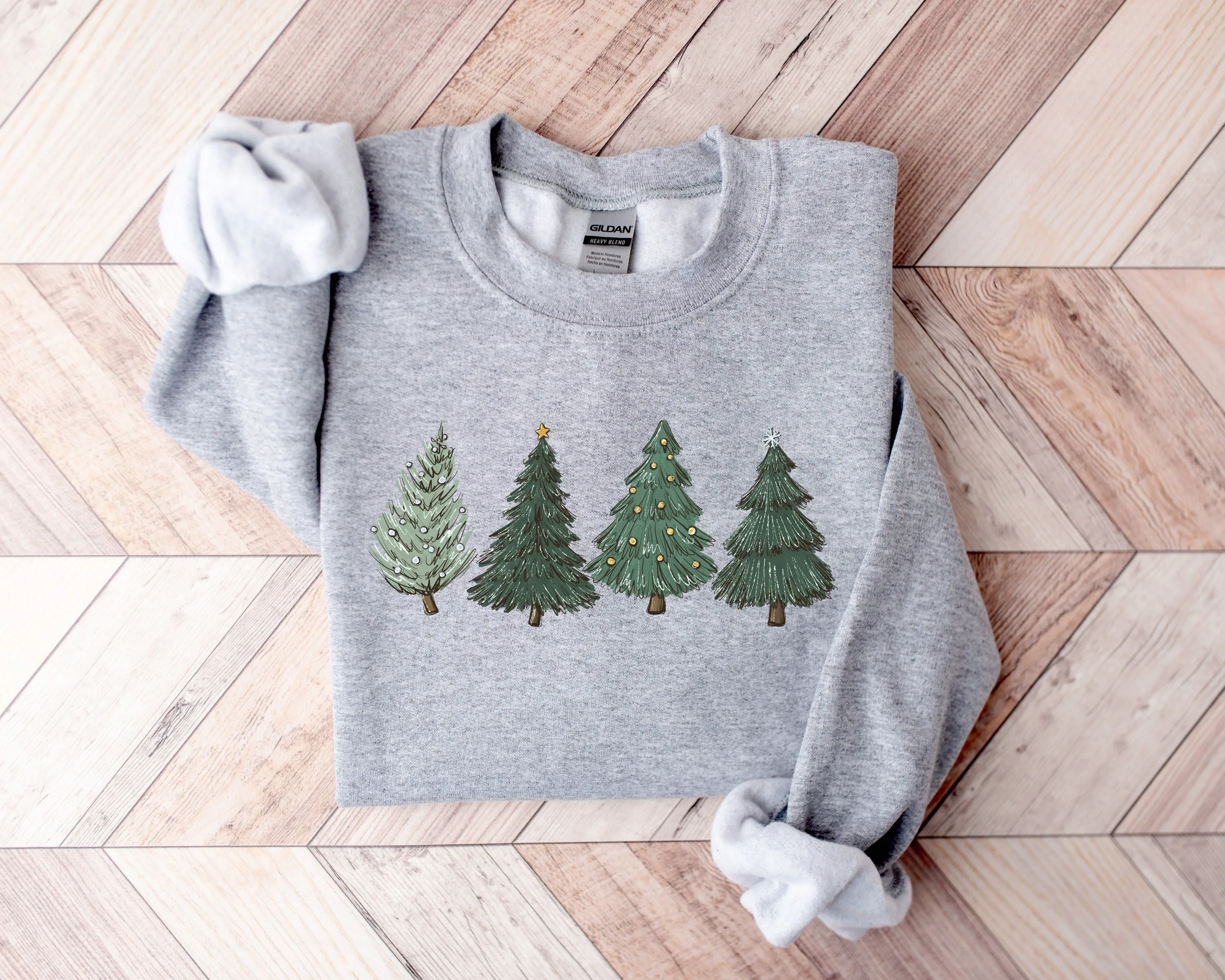 Four Christmas Tree Holiday Women's Sweater