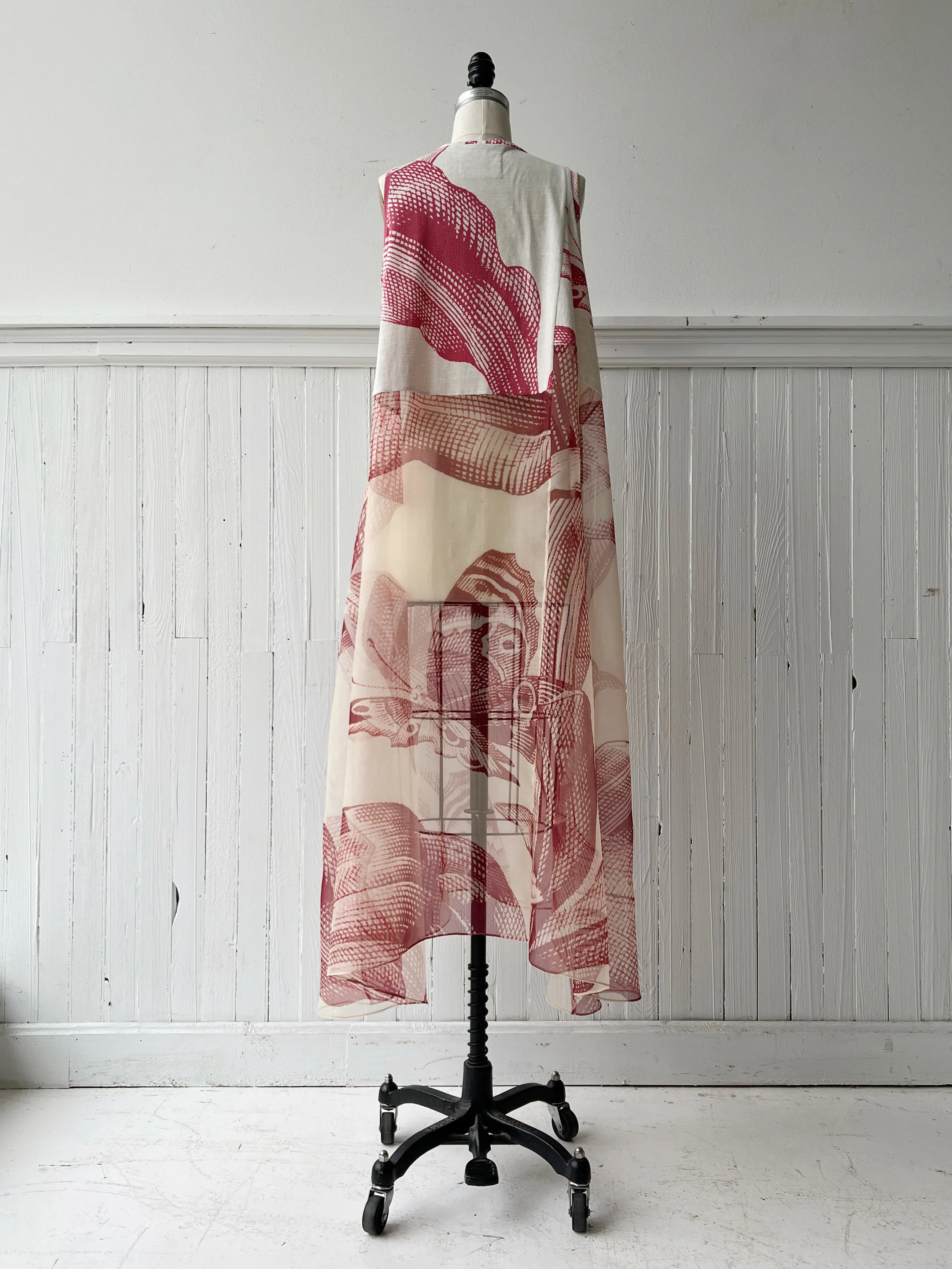 giant toile floral dress